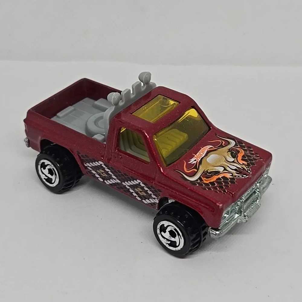 Vintage 1977 Mattel Hot Wheels 1/64 Scale 4x4 Burgundy Bull Horn TC-155